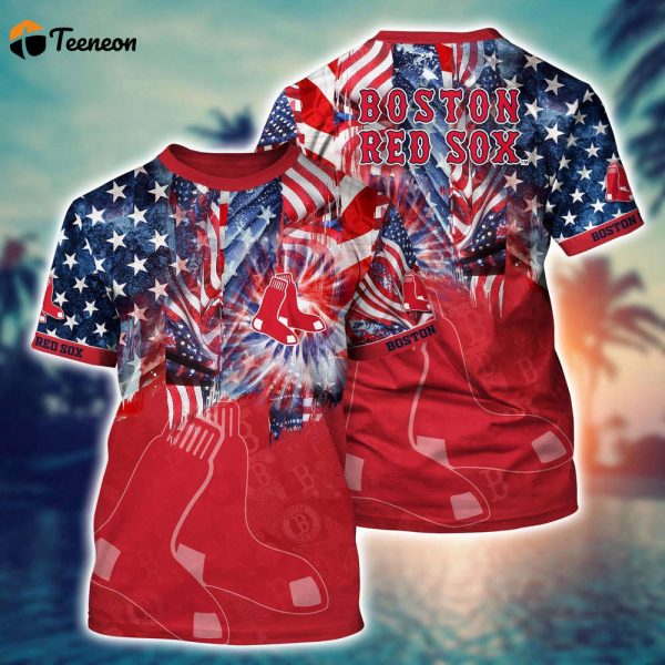 MLB Boston Red Sox 3D T-Shirt Hawaiian Heatwave For Fans Sports