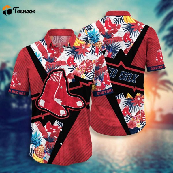 MLB Boston Red Sox Hawaiian Shirt Flower Swing Into Sunset For Fans