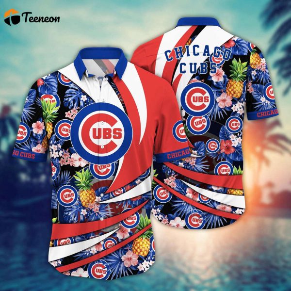 MLB Chicago Cubs Hawaiian Shirt Flower Bloom In Glory For Fans