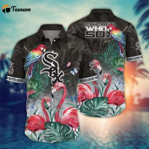 MLB Chicago White Sox Hawaiian Shirt Flower Pink Crane Pattern For Fans