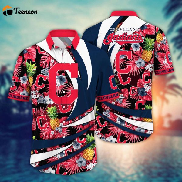 MLB Cleveland Indians Hawaiian Shirt Flower Bloom In Glory For Fans