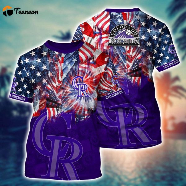 MLB Colorado Rockies 3D T-Shirt Hawaiian Heatwave For Fans Sports