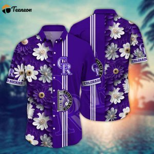 MLB Colorado Rockies Hawaiian Shirt Floral Finesse For Sports Fans