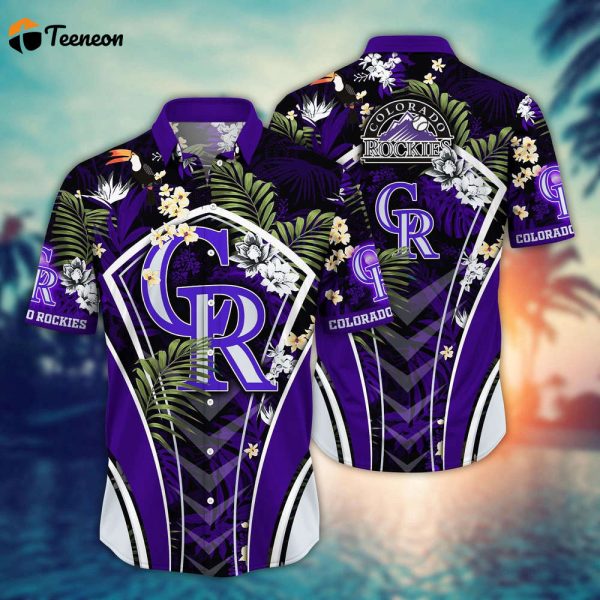 MLB Colorado Rockies Hawaiian Shirt Flower Strike A Style Pose For Fans