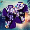 MLB Colorado Rockies Hawaiian Shirt Flower Swing Into Sunset For Fans