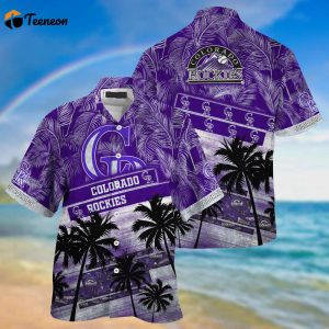 MLB Colorado Rockies Hawaiian Shirt Palm Tree Pattern For Fans Sports