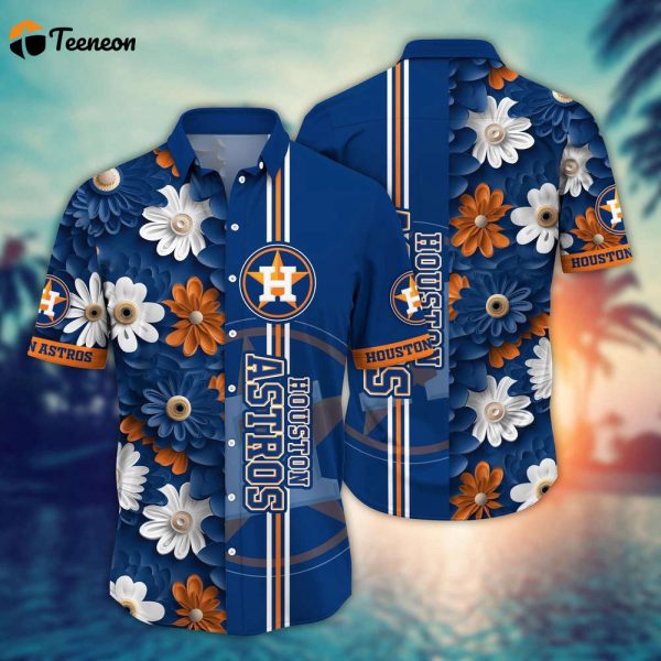 MLB Houston Astros Hawaiian Shirt Floral Finesse For Sports Fans