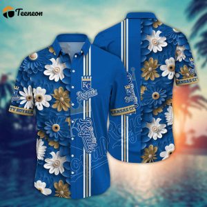 MLB Kansas City Royals Hawaiian Shirt Floral Finesse For Sports Fans