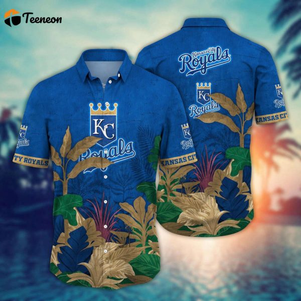 MLB Kansas City Royals Hawaiian Shirt Flower Tropical Trees Pattern For Fans