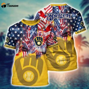 MLB Milwaukee Brewers 3D T-Shirt Hawaiian Heatwave For Fans Sports