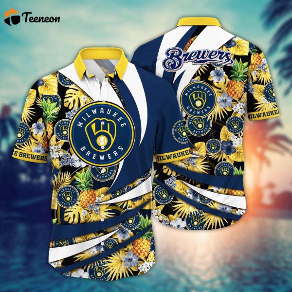 MLB Milwaukee Brewers Hawaiian Shirt Flower Bloom In Glory For Fans