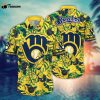 MLB Milwaukee Brewers Hawaiian Shirt Flower Palm Tree Paradise For Fans