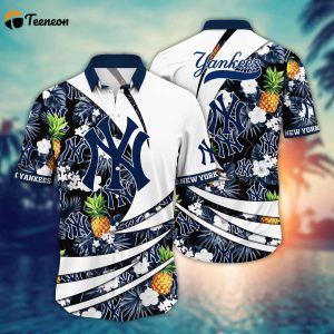 MLB New York Yankees Hawaiian Shirt Flower Bloom In Glory For Fans