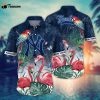 MLB New York Yankees Hawaiian Shirt Flower Pink Crane Pattern For Fans