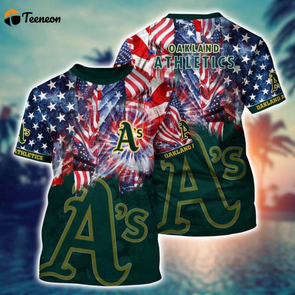 MLB Oakland Athletics 3D T-Shirt Hawaiian Heatwave For Fans Sports