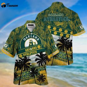 MLB Oakland Athletics Hawaiian Shirt Palm Tree Pattern For Fans Sports