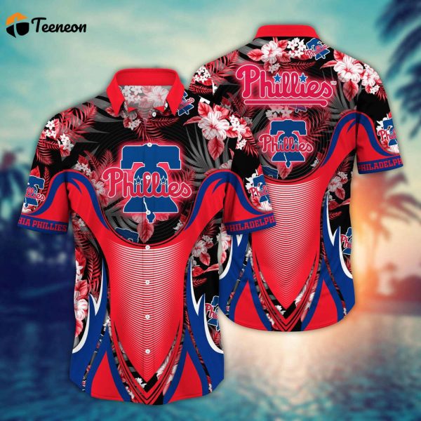 MLB Philadelphia Phillies Hawaiian Shirt Flower Grandstand Glamour For Fans