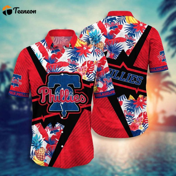 MLB Philadelphia Phillies Hawaiian Shirt Flower Swing Into Sunset For Fans