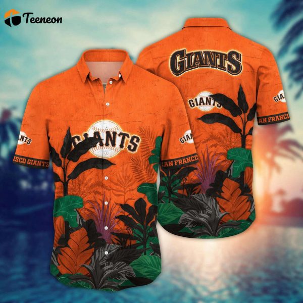 MLB San Francisco Giants Hawaiian Shirt Flower Tropical Trees Pattern For Fans