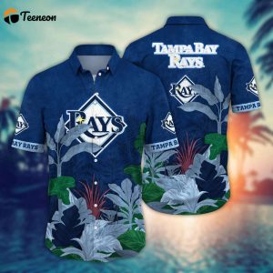 MLB Tampa Bay Rays Hawaiian Shirt Flower Tropical Trees Pattern For Fans