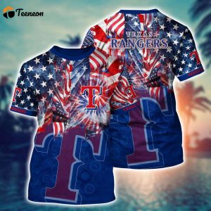 MLB Texas Rangers 3D T-Shirt Hawaiian Heatwave For Fans Sports