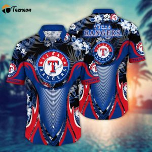 MLB Texas Rangers Hawaiian Shirt Flower Grandstand Glamour For Fans