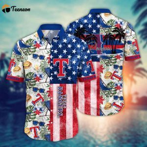 MLB Texas Rangers Hawaiian Shirt Flower Home Run Threads For Fans