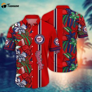 MLB WashIngton Nationals Hawaiian Shirt Summer Swirl Gift For Fans