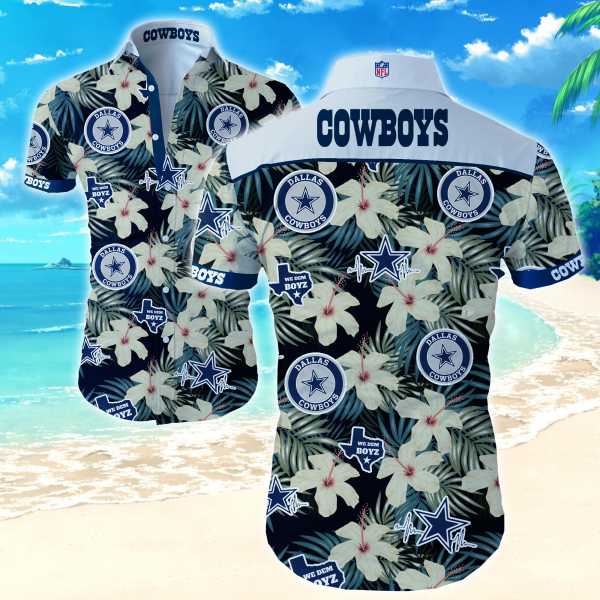 Men’s Dallas Cowboys Button Up Hawaiian Shirt