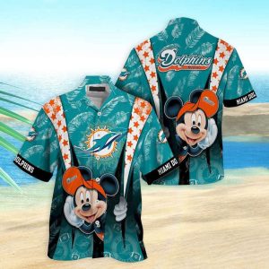 Miami Dolphins Hawaiian Shirt Miami Dolphins Mickey Mouse Hawaiian Shirt