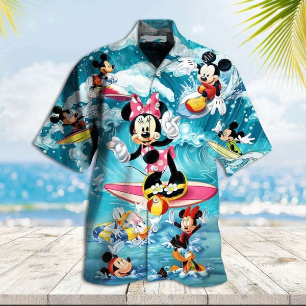 Mickey Mouse Hawaiian Shirt Minnie Mickey Friends Summer Vacation Hawaiian Shirt