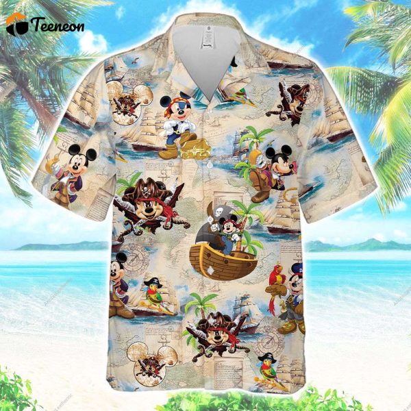 Mickey Mouse Pirate Hawaiian Shirt