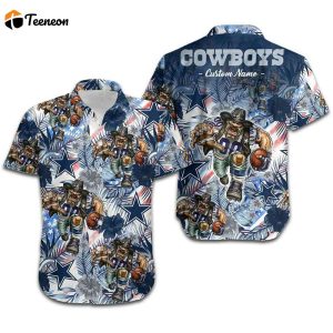 Personalized Dallas Cowboys Mascot Graphic Hawaiian Shirt