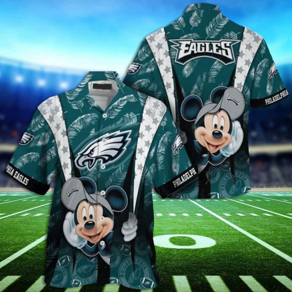 Philadelphia Eagles Hawaiian Shirt Eagles Mickey Hawaiian Shirt