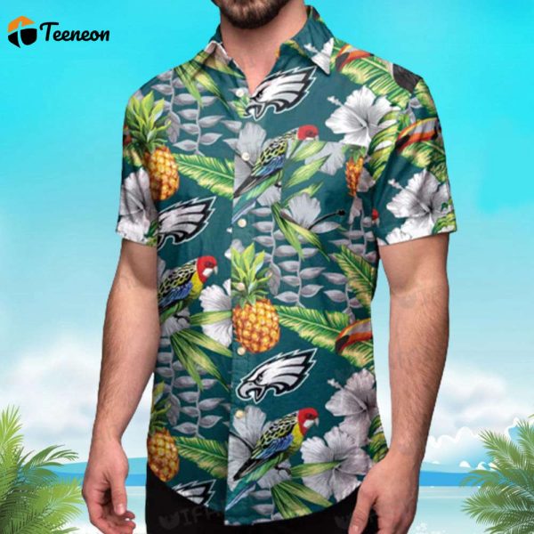 Philadelphia Eagles Tropical Parrs Hawaiian Shirt Gift For Men And Women