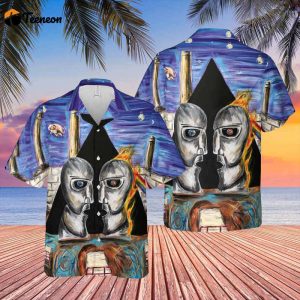 Pink Floyd Album Cover Drawing Art Hawaiian Shirt Gift For Men Women