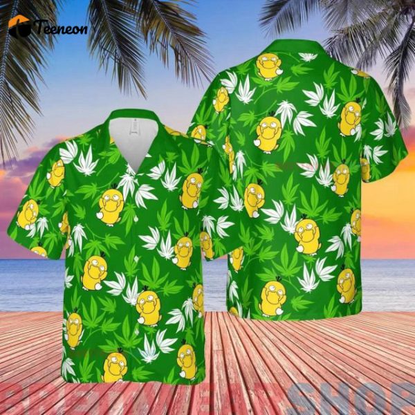 Pokemon Psyduck Tropical Beach Hawaiian Shirt