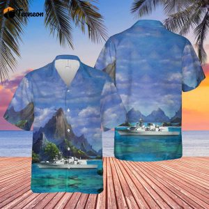 Royal Canadian Navy HMCS Calgary (FFH 335) Hawaiian Shirt Gift for Dad Father Days