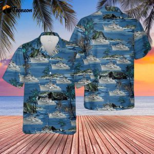 Royal Canadian Navy HMCS Ville de Quebec FFH 332 Hawaiian Shirt Gift for Dad Father Days