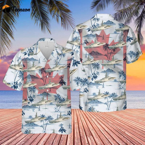 Royal Canadian Navy RCN HMCS Annapolis (DDH 265) Annapolis-class Destroyer Hawaiian Shirt Gift for Dad Father Days