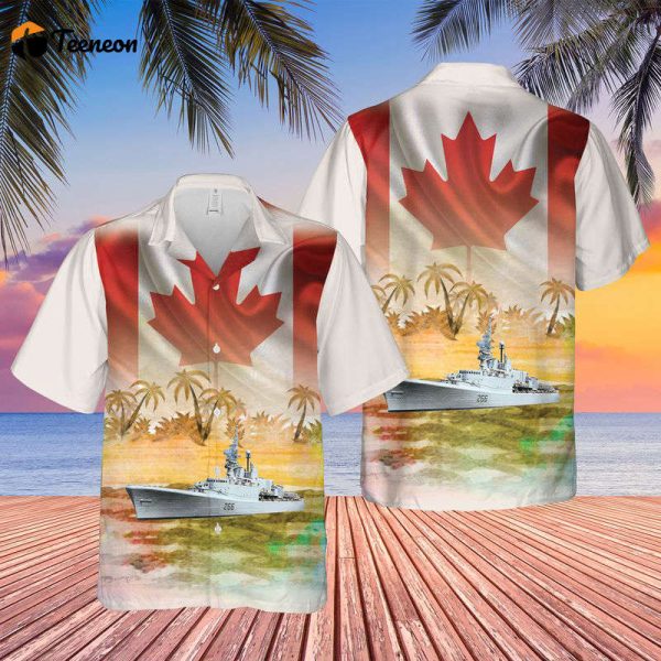 Royal Canadian Navy RCN HMCS Nipigon (DDH 266) Annapolis-class Destroyer Hawaiian Shirt Gift for Dad Father Days