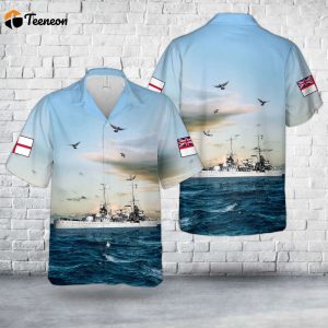 Royal Navy HMS Achilles during the Battle of the River Plate Hawaiian Shirt Gift for Dad Father Days