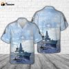 Royal Navy HMS Dauntless (D33) Hawaiian Shirt Gift for Dad Father Days