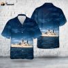 Royal Navy HMS Sheffield (D80) Type 42 destroyer Hawaiian Shirt Gift for Dad Father Days