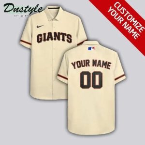 San Francisco Giants Personalized Yellow Hawaiian Shirt