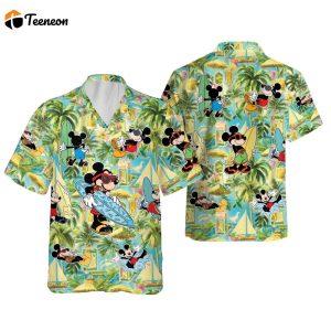 Surfing Disney Mickey Hawaii Short Sleeve Shirt