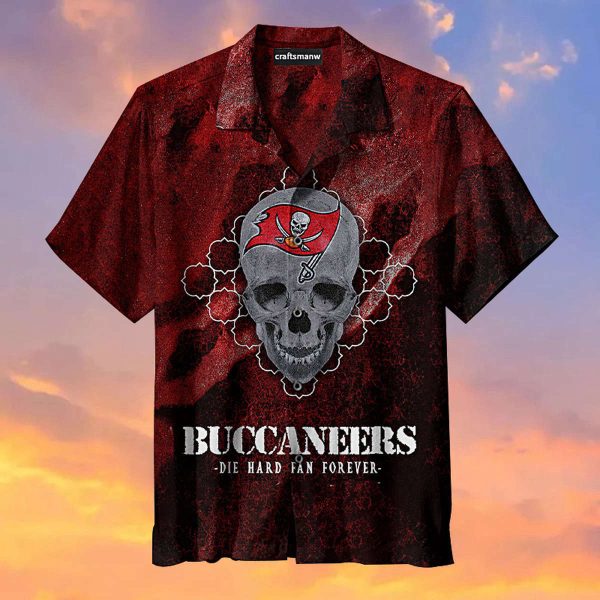 Tampa Bay Buccaneers-skull Red Hawaiian Shirt