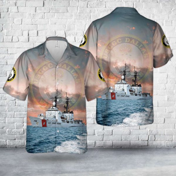 US Coast Guard USCGC Dallas (WHEC-716) Hamilton-class cutter Hawaiian Shirt