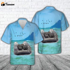 US Navy 030113-N-2972R-114 A Landing Craft Air Cushion (LCAC) 69 Vehicle from Assault Craft Unit Four (ACU-4) transports Marine Assault Vehicles to Kearsarge Hawaiian Shirt Gift for Dad Father Days