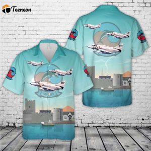 US Navy A-4L Skyhawk Of Attack Squadron 203 (VA-203) Blue Dolphins Hawaiian Shirt Gift for Dad Father Days